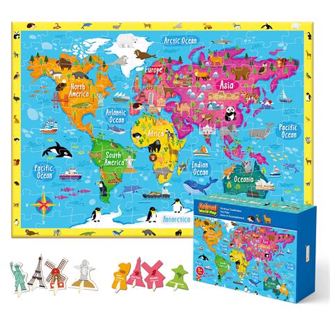 Buy 100 Piece Puzzles For Kids Ages 4 8animal World Toddler Puzzles