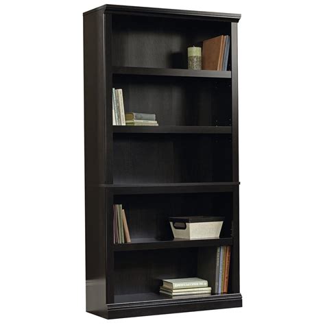 Sauder 5 Shelf Bookcase In Estate Black Nebraska Furniture Mart