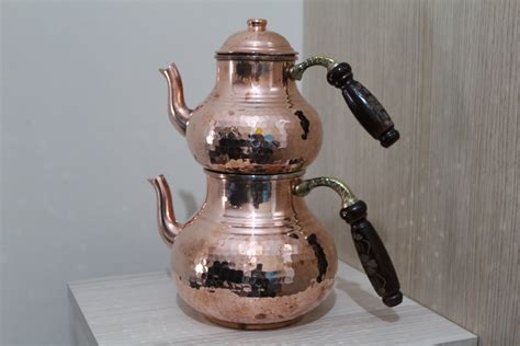 Turkish Arabic Teapot Set Handmade Copper Tea Pot Set Thick Copper 2020