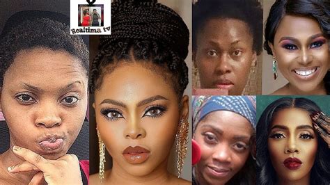 Top Nigerian Celebrities Before And After Makeup Transformation Youtube