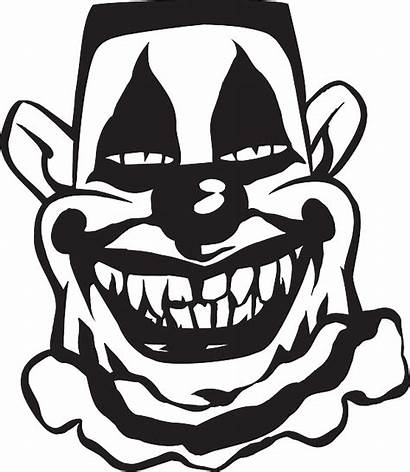 Clown Scary Creepy Mouth Clipart Silhouette Drawing
