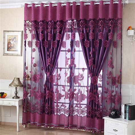 Dodoing Stylish Living Elegant Abstract Curtains Printed Sheer Curtain Print Embroidered