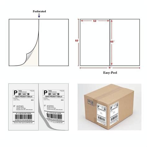 Similar ideas of blank ups shipping label template. Label 1000 Adhesive Blank Shipping Labels 2 Per Sheet 8.5 ...