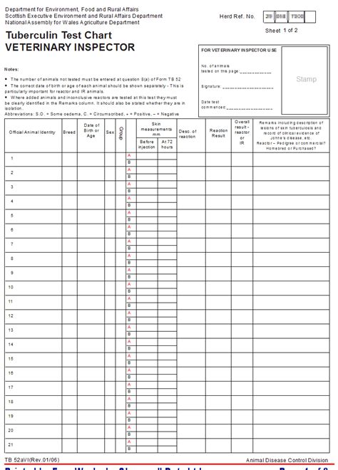 Blank Free Printable Tb Test Form Printable Templates
