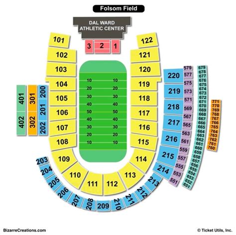 Folsom Field Seating Chart With Row Numbers Elcho Table