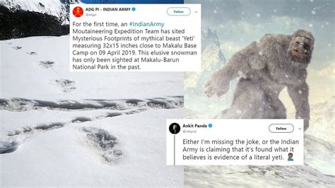Yeti Footprints Claim By Indian Army Sparks Mockery On Twitter
