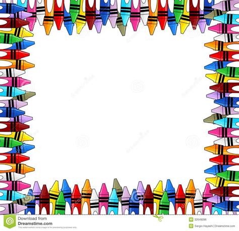 Crayons Frame Royalty Free Stock Image Image 32649096 Crayon