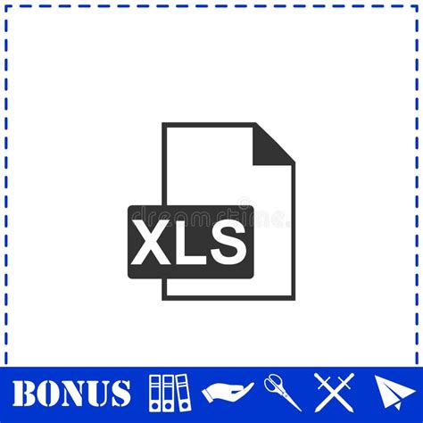 Xls Icon Flat Stock Vector Illustration Of Shape Graphic 155269103