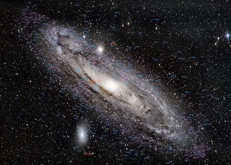 The Andromeda Galaxy M31 Labeled Astronomy Magazine Interactive