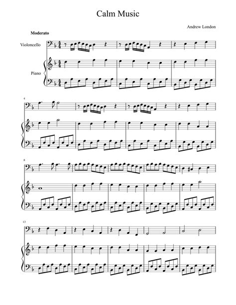Calm Music Sheet Music For Piano Download Free In Pdf Or Midi
