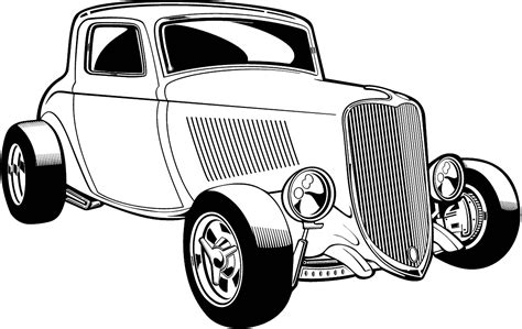 Hot Rod Clip Art Black And White Images And Photos Finder