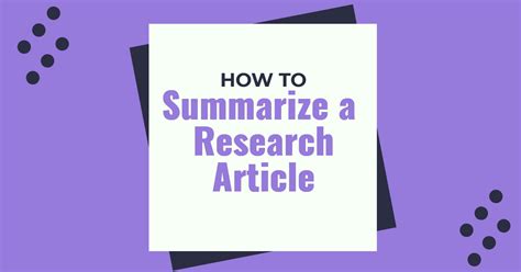 Here are some online summarizer tools that help users summarize articles online. How to Summarize a Research Article (Academic) Researcherssite