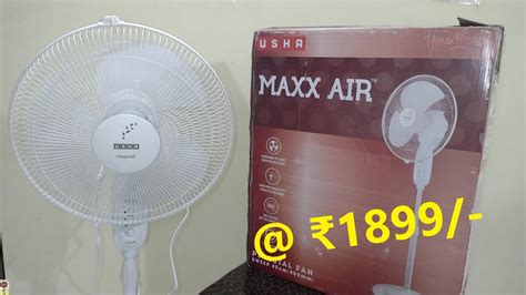 Usha Maxx Air Pedestal Fan Unboxing💨💨 1400 Rpm Speed 100 Copper