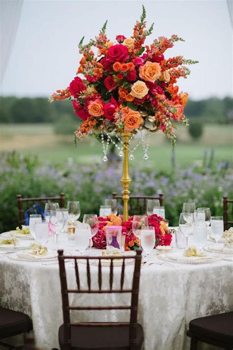 tall flower centerpieces orange wedding centerpieces orange wedding themes wedding colors red