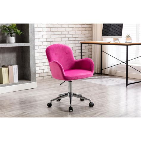 Everly Quinn Velvet Swivel Shell Chair For Living Room Office Chair