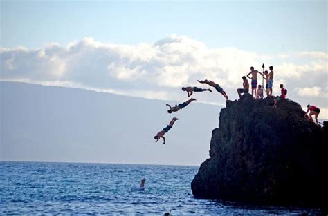 Cliff Diving At Black Rock Maui Memugaa