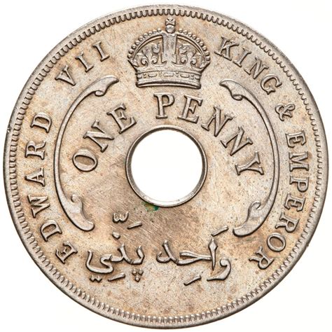 One Penny 1908, Coin from British West Africa - Online Coin Club
