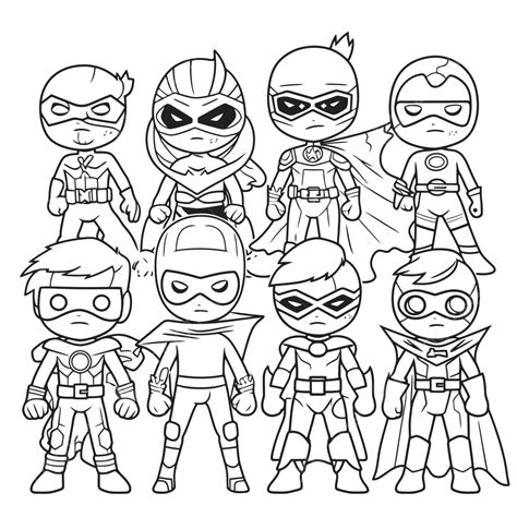 Free Printable Superhero Coloring Pages For Kids Outline Sketch Drawing