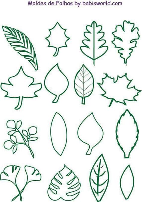 Leaf Templates Plantillas De Hojas De árbol Patrones Libres De