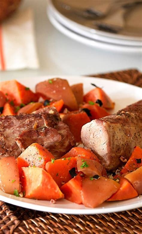 It's so easy to make and i feel like this is the easiest cut of pork to take on whatever flavors you fancy. Pork Tenderloin, Sweet Potatoes and Apples, baked in an ...