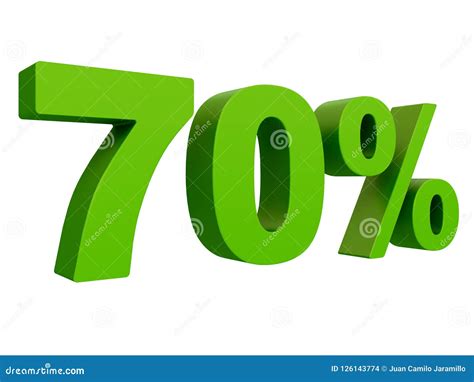 Percent Off Discount 3d Green Text Isolated On A White Background 3d Rendering Stock