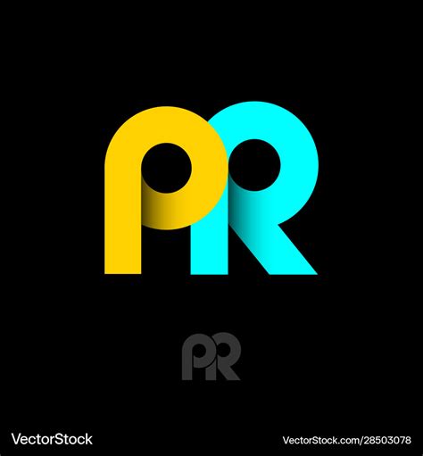 Pr Logo Public Relations Emblem Royalty Free Vector Image
