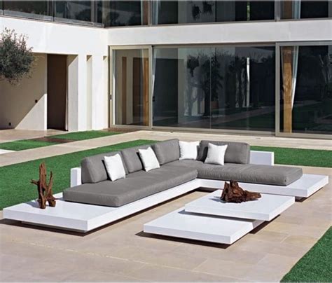 Platform Outdoor Sectional Sofa Contemporary Patio