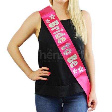 Pink And Silver Bride To Be Sash Hen Partywear Sashes
