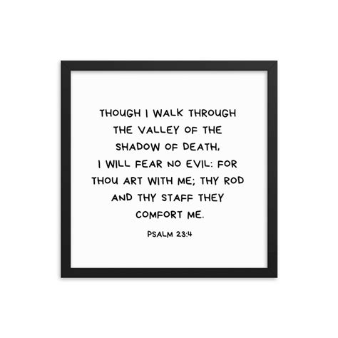 23rd Psalm Bible Verse Prints Yea Though I Walk Through The Etsy