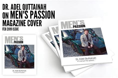 dr adel on men s passion magazine cover quttainah medical center