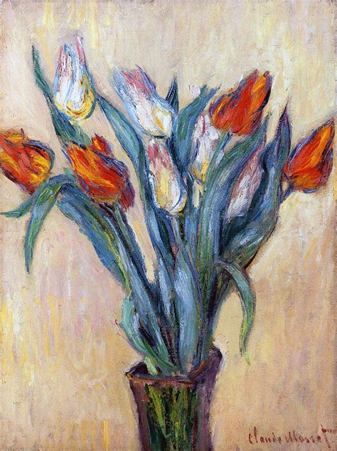 Jan 13, 2020 · claude monet's signature on his 1904 nympheas painting. Tulips Painting by Claude Monet