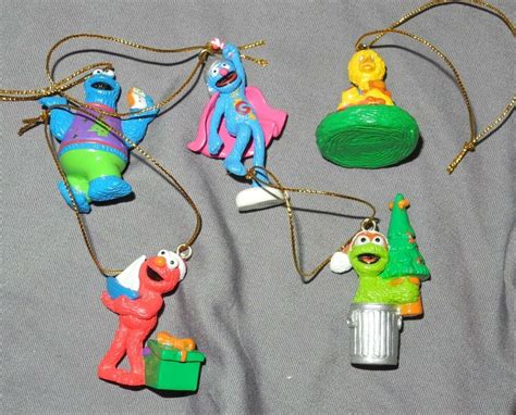 Kurt Adler Sesame Street Mini Christmas Ornaments 2005 Big Bird Oscar
