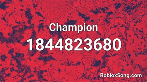 Champion Roblox Id Roblox Music Codes