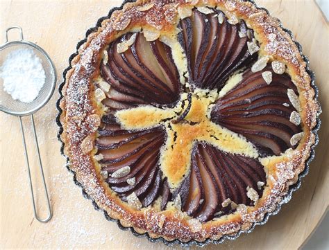 Red Wine Poached Pear And Almond Frangipane Tart Grace Chan Flickr