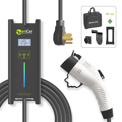 Buy Evcars Ev Charger Level 2 40 Amp Portable Evse Home Electric