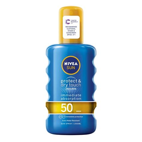 Nivea Sun Protect Dry Touch Invisible Sun Spray SPF 50 200 Ml 6 8 Fl Oz