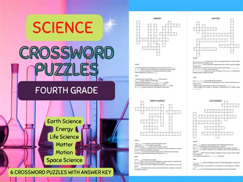 Science Crossword Puzzles For Fourth Grade Teaching Resources