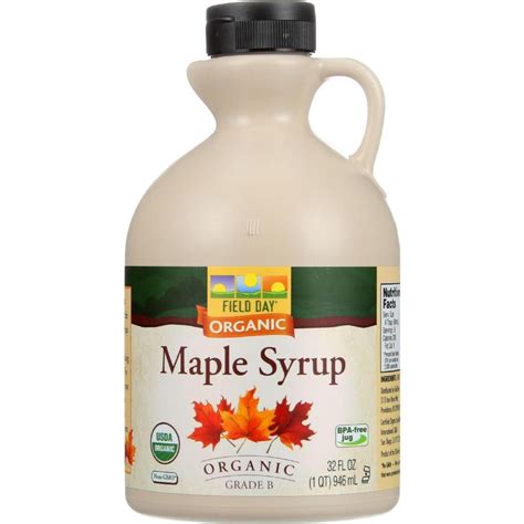 Field Day Maple Syrup Organic Grade B 32 Oz Case Of 6