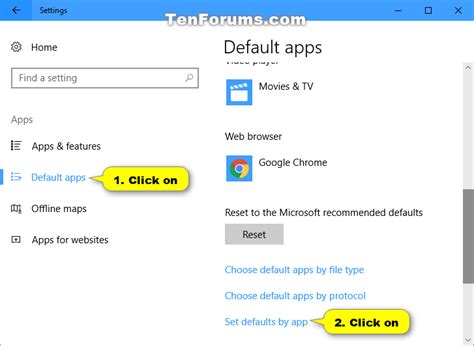 Choose Default Apps In Windows 10 Tutorials