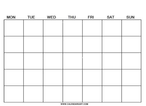 Free Fill In Blank Calendar Templates Free Blank Calendar Free