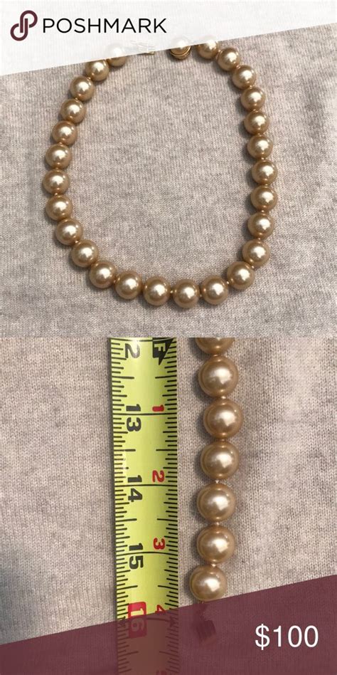 Majorica Gold Pearl Necklace Gold Pearl Necklace Pearl Necklace Pearls