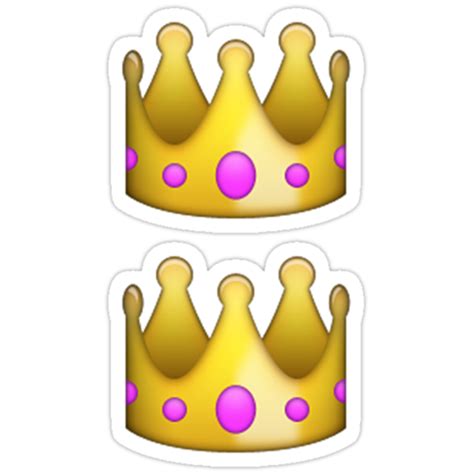 Emoji Crown Stickers By Emoji Redbubble