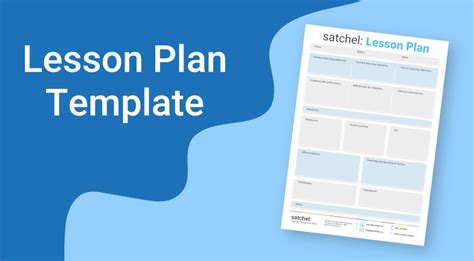 Lesson Plan Template For Teachers From The Satchel Resource Centre