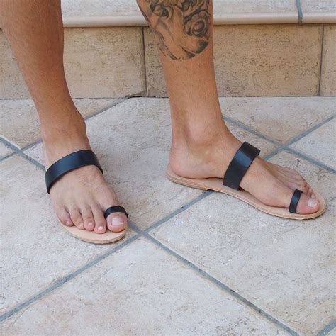 Toe Ring Sandals Gladiator Sandals For Men Mens Slide Sandals Two
