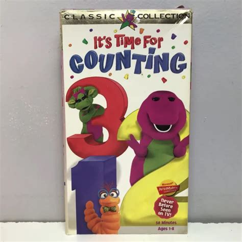 Barney Its Time For Counting Classic Collection Vhs Video Tape Rare