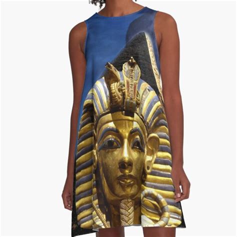 King Tut And Pyramid A Line Dress For Sale By Erikakaisersot Redbubble