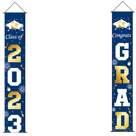 Decoration For Home 2023 Graduation Banners Hanging Flags Porch Sign
