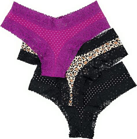 Safety Pink Victorias Secret Extra Low Rise Thong Panties Size M Purple