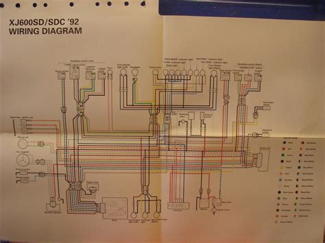 Xj650 maxim wiring diagram page 1 line 17qq com. NOS Yamaha Factory Wiring Diagram 1992 XJ600 SD XJ600 SDC | eBay