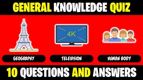 General Knowledge Quiz 10 Trivia Game Questions 00140 Youtube